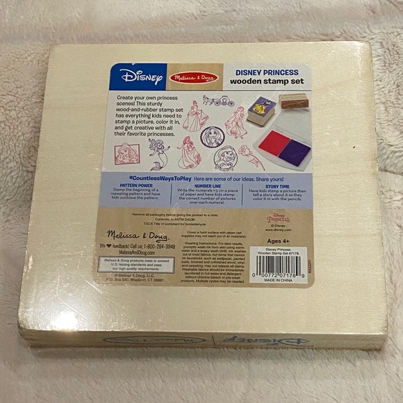 Disney X Melissa & Doug Disney Princess 15-piece Wooden Stamp Set Ages 4+ NWT - Picture 5 of 5